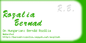 rozalia bernad business card