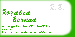 rozalia bernad business card